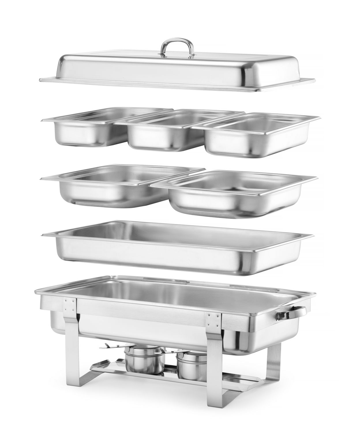 Ohrievač na cestoviny tabuľka na stôl - 2 kusy GN 1/1 satinovaný, HENDI, Kitchen Line, 9L, 585x385x(H)315mm
