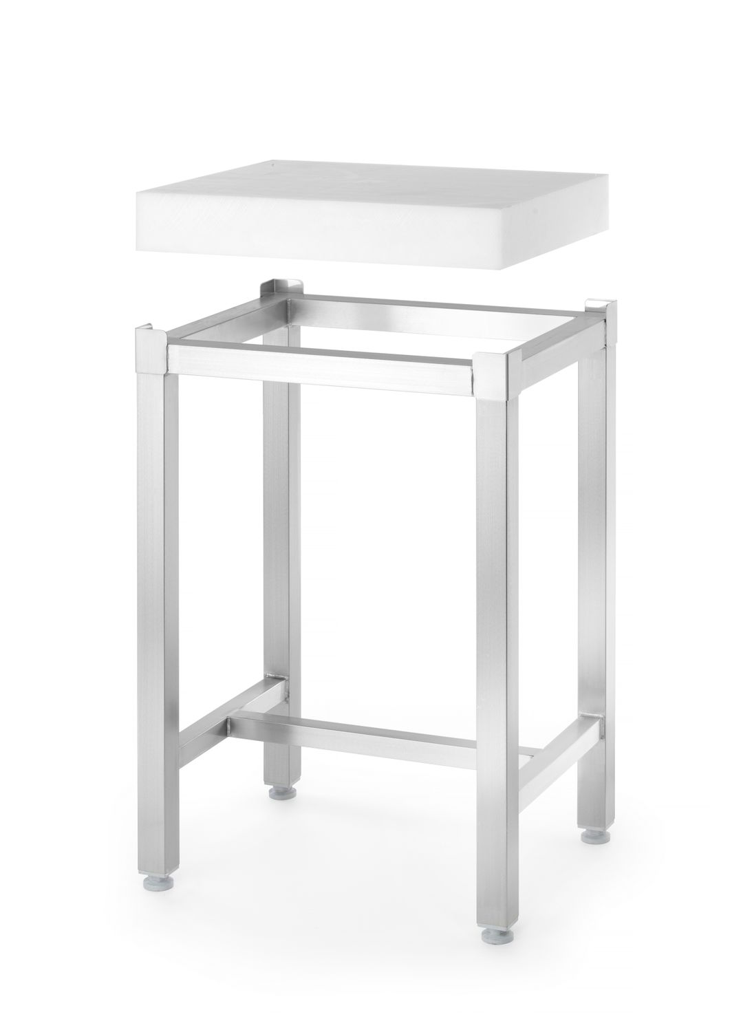 Polyetylénový mäsiarsky klát so základňou, HENDI, 505663 + 505670, 500 × 400 × 830 mm | 505144