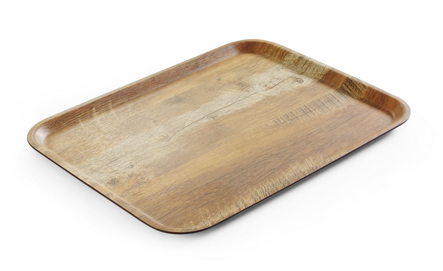 Servírovací podnos s laminátom z melamínu, so vzorom dreva, AmerBox, Dubová, 330x430mm