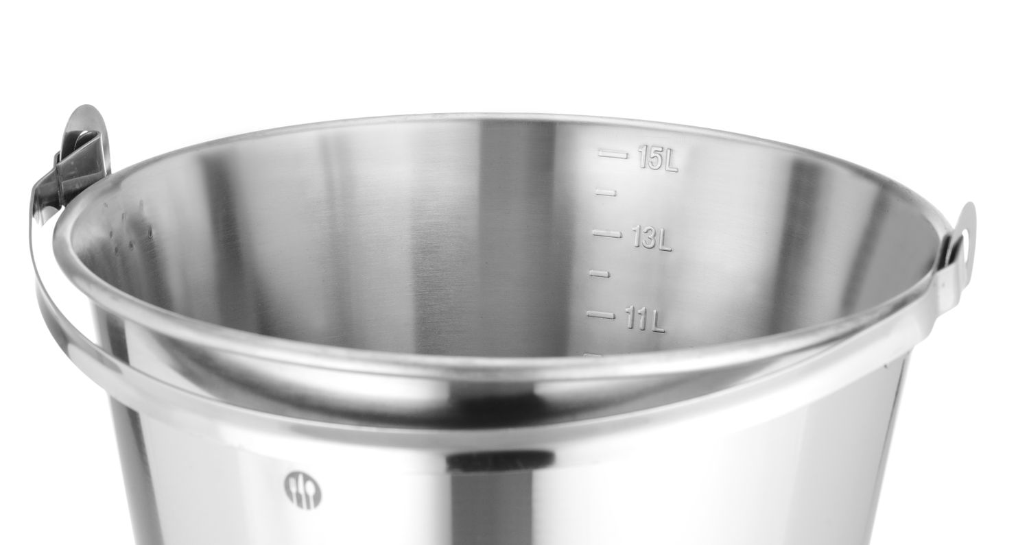 Vedro s prstencovou základňou Profi Line, HENDI, Profi Line, 15L, ⌀305x(H)330mm