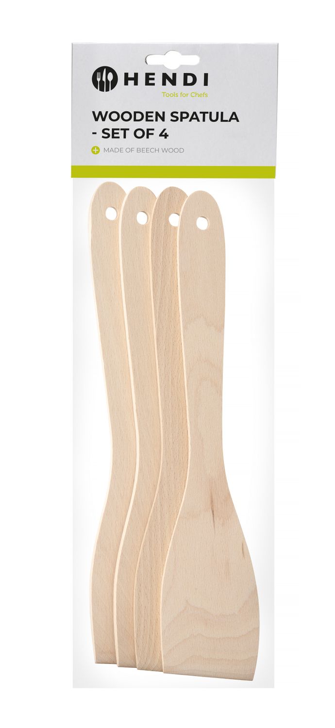 Drevená lopatka – súprava 4 ks, HENDI, 4 ks, 300x55mm