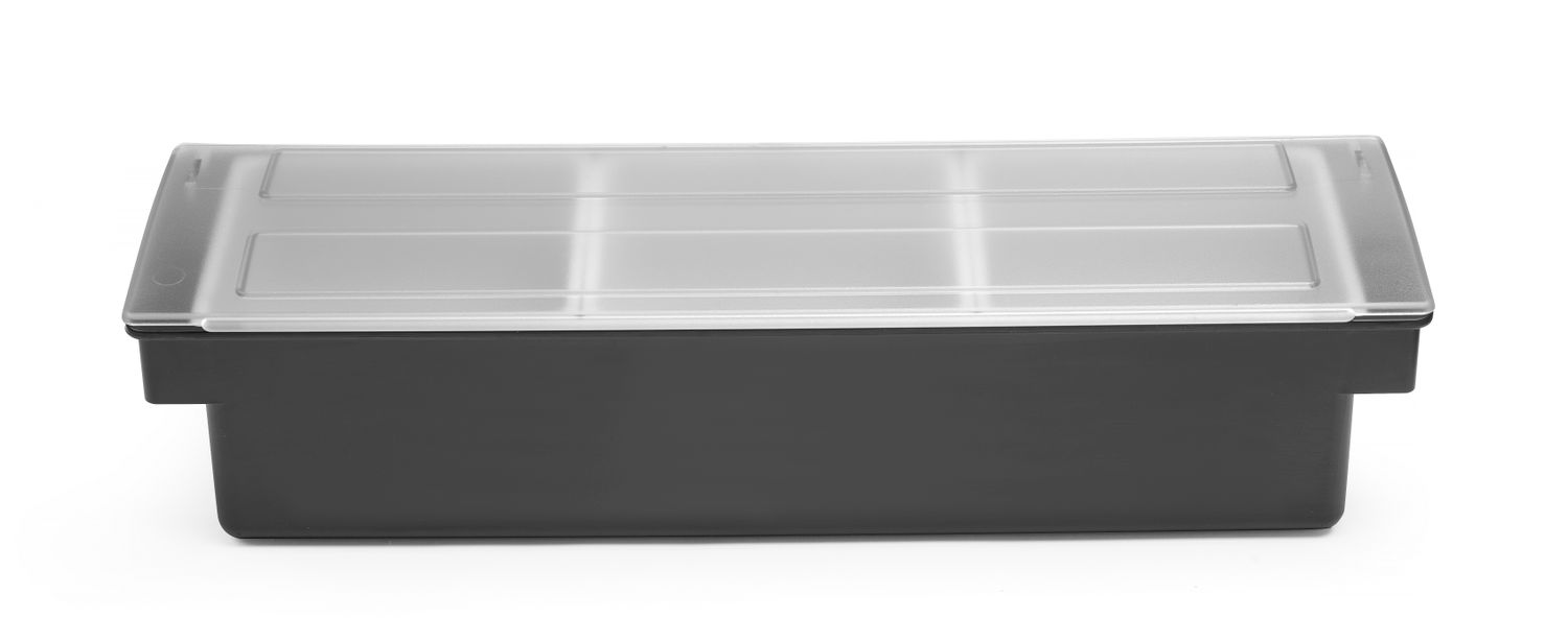 Box na prísady – 3 nádoby, BarUp, Čierna, 480x150x(H)100mm