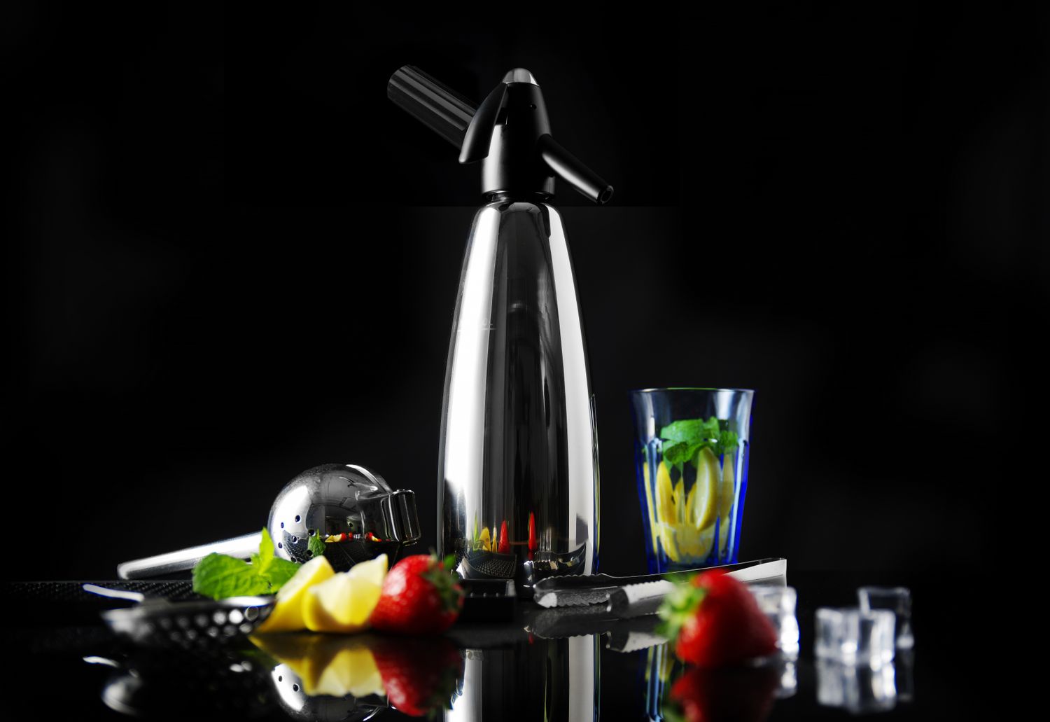 Sifónová fľaša na vodu, BarUp, 1L, ⌀95x(H)310mm