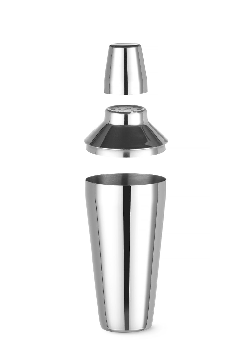 3-dielny Cobblerov shaker, BarUp, 0,75L, ⌀90x(H)255mm