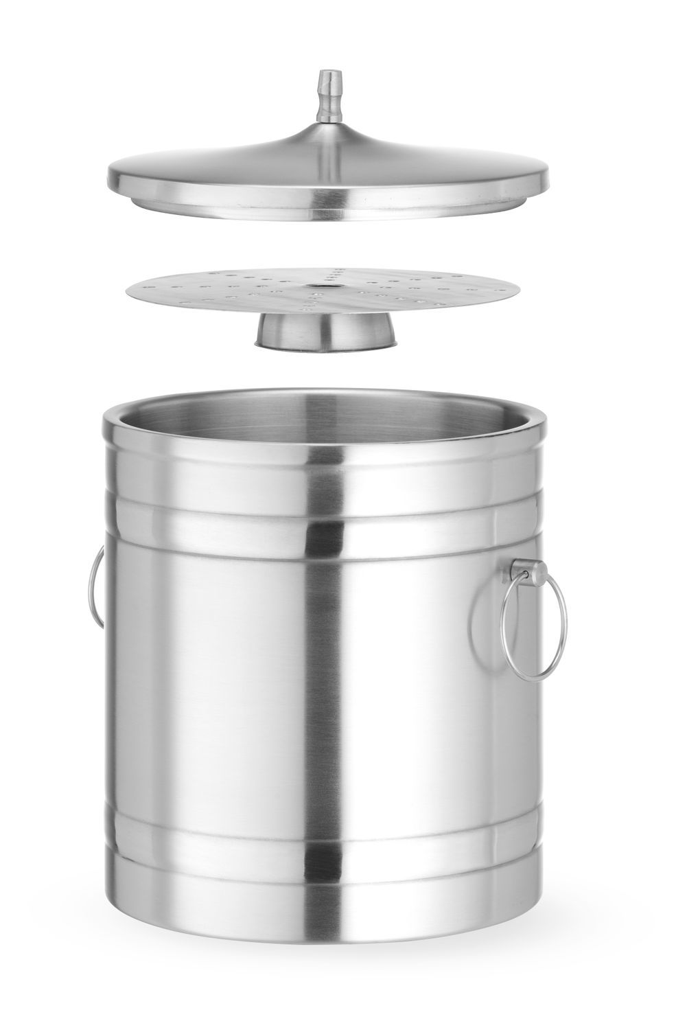 Nádoba na ľad – dvojité steny, BarUp, 5L, Strieborná, ⌀200x(H)230mm