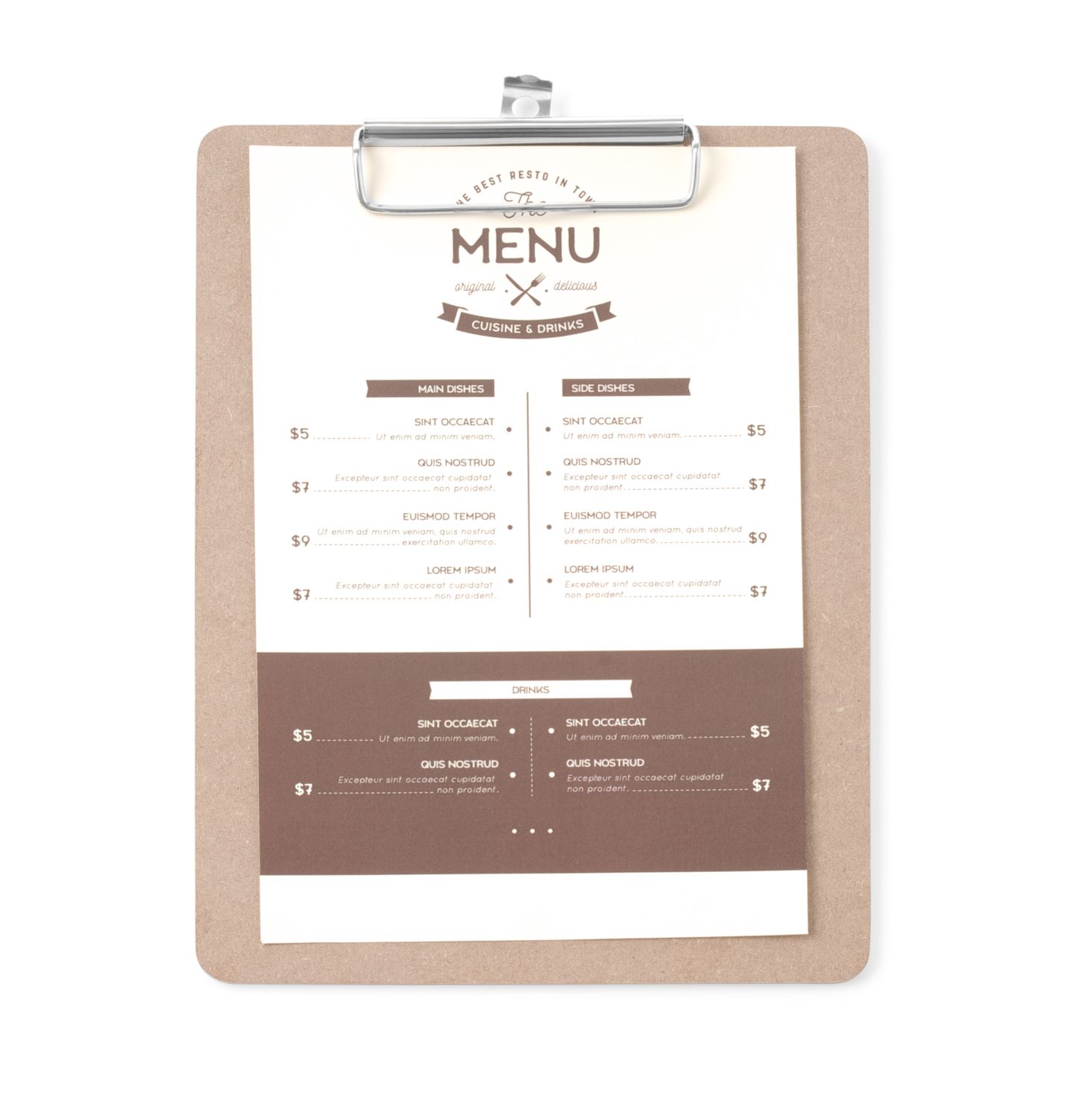 Doska na menu, HENDI, 185x245mm