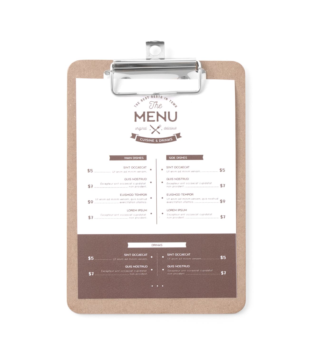 Doska na menu, HENDI, 125x180mm