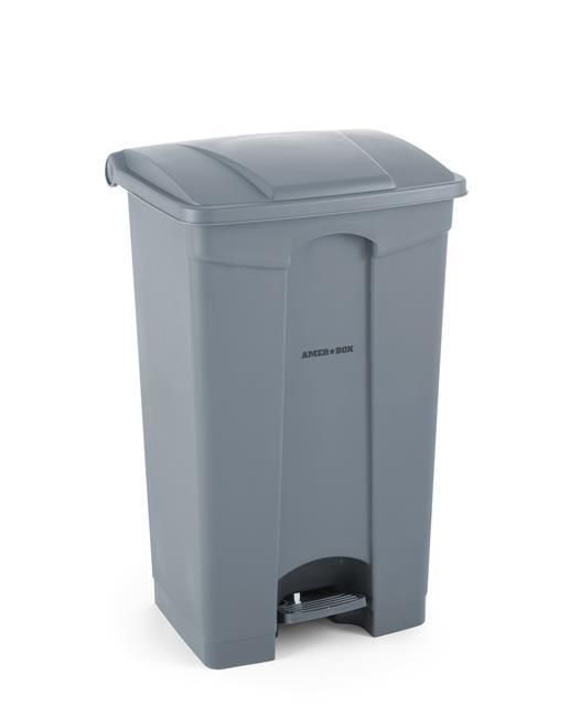 Nádoba na odpad s pedálom, AmerBox, 87L, Svetlošedá, 500x410x(H)815mm