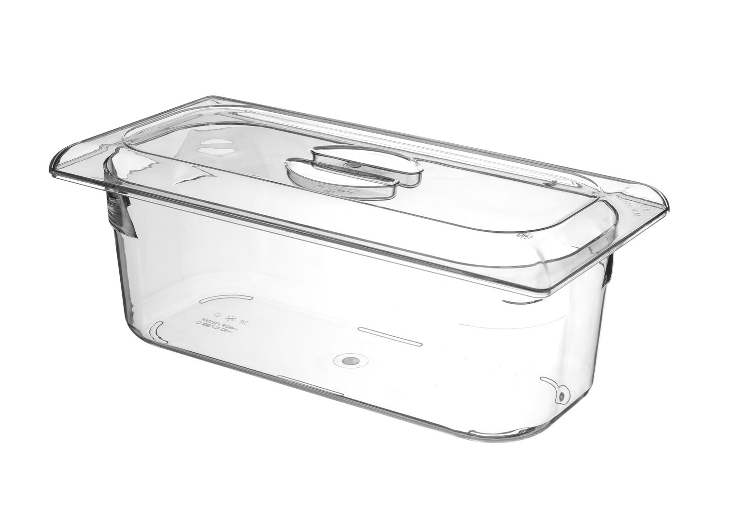 Nádoba na zmrzlinu z polykarbonátu, HENDI, 5L, Priehľadná, 360x165x(H)120mm