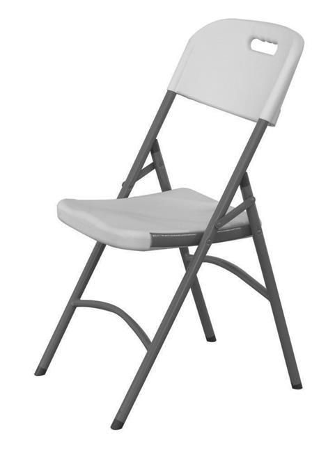 Keteringová stolička – biela, AmerBox, max. nosnosť: 175 kg, Biela, 540x440x(H)840mm