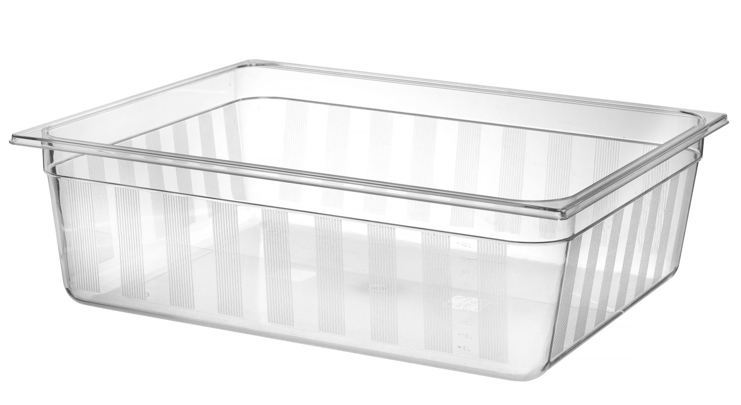 Nádoba z polykarbonátu GN 2/1, HENDI, GN 2/1, 58L, Priehľadná, 650x530x(H)200mm