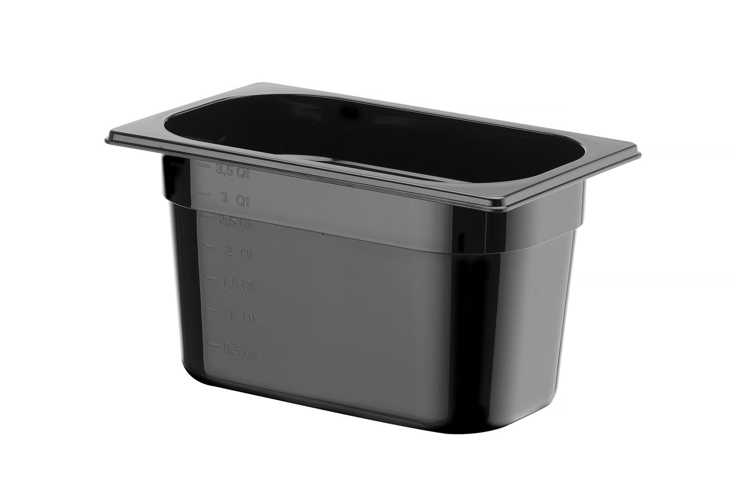 Nádoba GN 1/4, HENDI, Profi Line, GN 1/4, 4L, Čierna, 265x162x(H)150mm