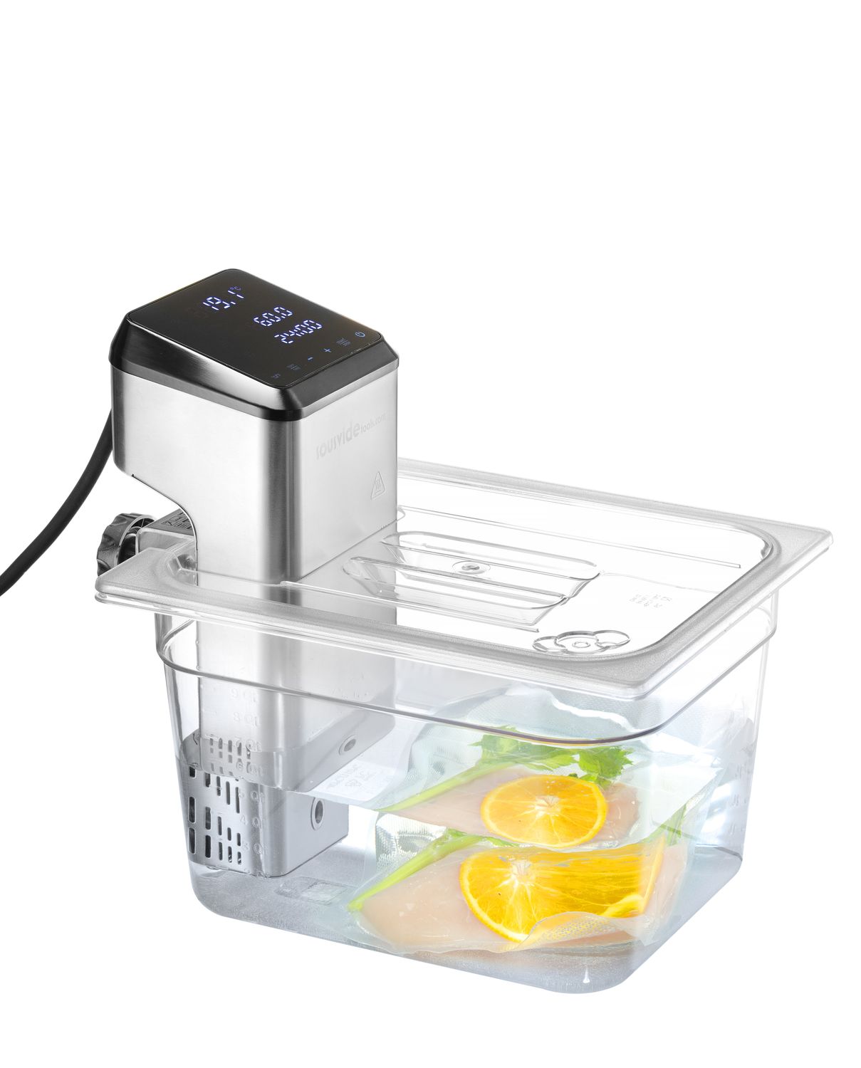 Pokrievka pre nádoby GN z polykarbonátu s otvorom na sous vide, HENDI, GN 1/2, Priehľadná, 265x325mm