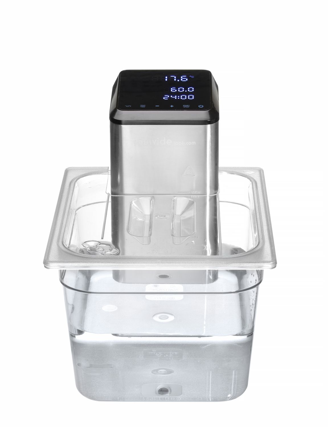 Pokrievka pre nádoby GN z polykarbonátu s otvorom na sous vide, HENDI, GN 1/2, Priehľadná, 265x325mm