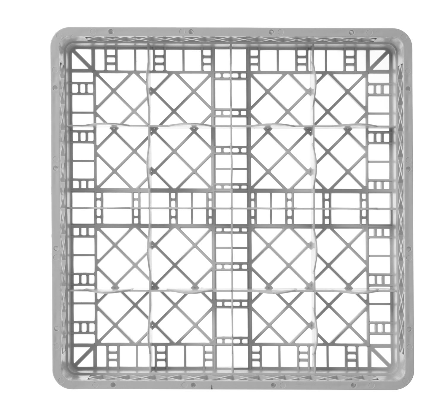 Kôš na sklo 500 x 500 mm, HENDI, 16 priehradiek, 500x500x(H)104mm