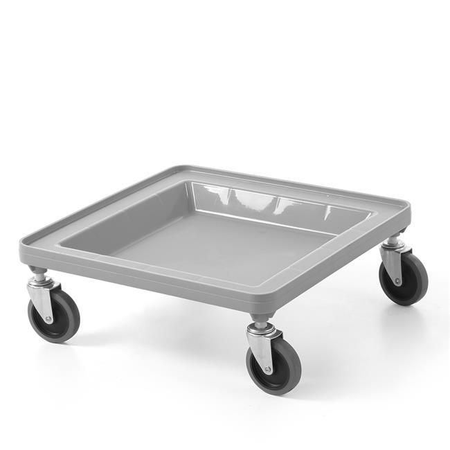 Vozík na univerzálne koše s rozmermi 500 x 500 mm, AmerBox, šedý, Svetlošedá, 500x500x(H)180mm