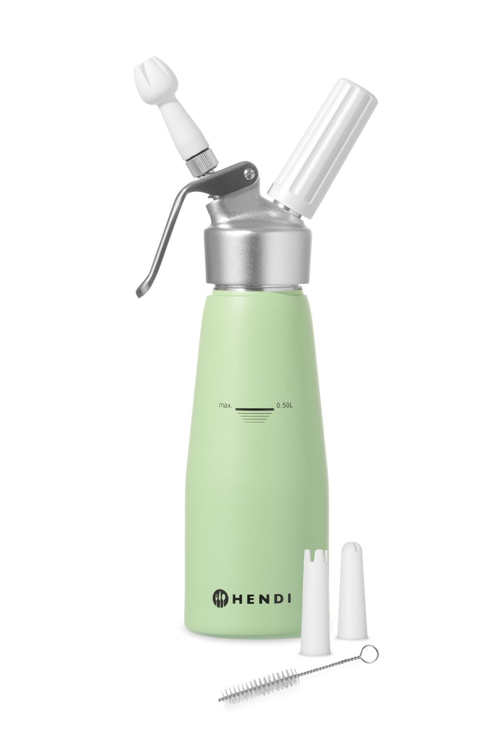 Fľaša na šľahačku , HENDI, 0,5L, Pastelovo zelená, ⌀80x(H)260mm