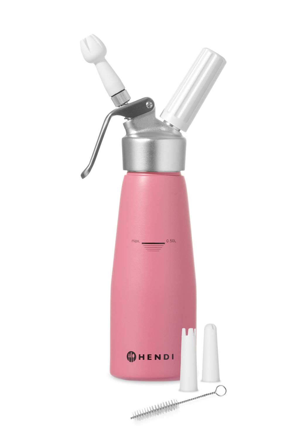 Fľaša na šľahačku , HENDI, 0,5L, Pastelovo ružová, ⌀80x(H)260mm