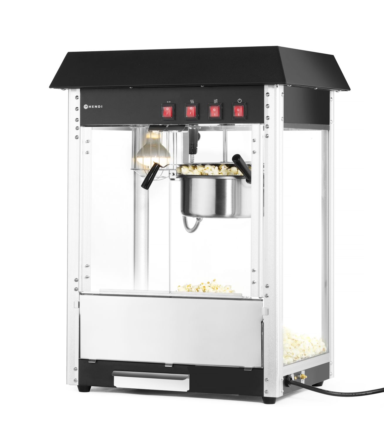 Zariadenie na výrobu popcornu, HENDI, Čierna, 230V/1500W, 574x420x(H)778mm