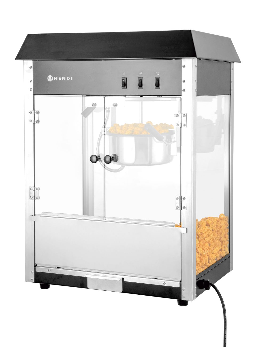 Zariadenie na výrobu popcornu, HENDI, Čierna, 230V/1500W, 574x420x(H)778mm