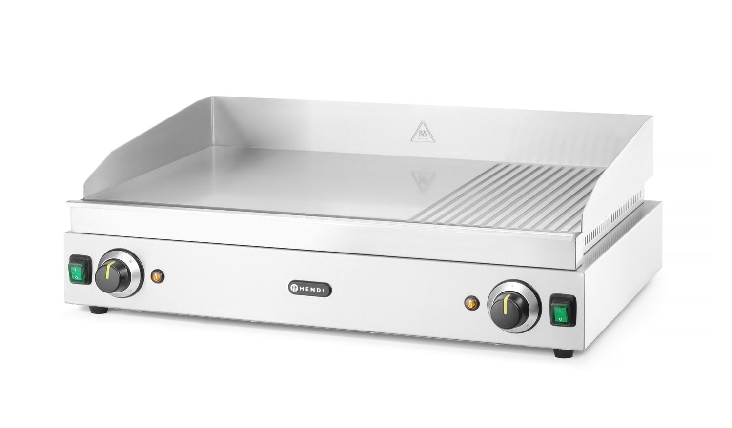 Grilovacia platňa Profi Line, HENDI, Profi Line, 2/3 hladká, 1/3 drážkovaná, 230V/3500W, 697x474x(H)241mm