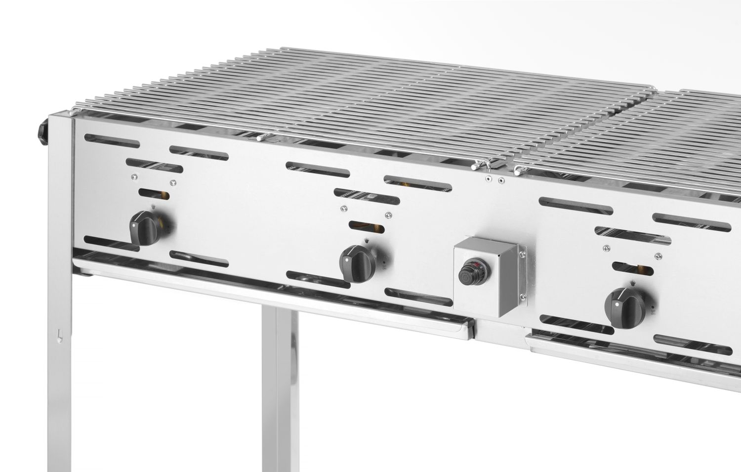 Plynový gril Grill-Master Quattro, HENDI, 22kW, 1330x600x(H)920mm