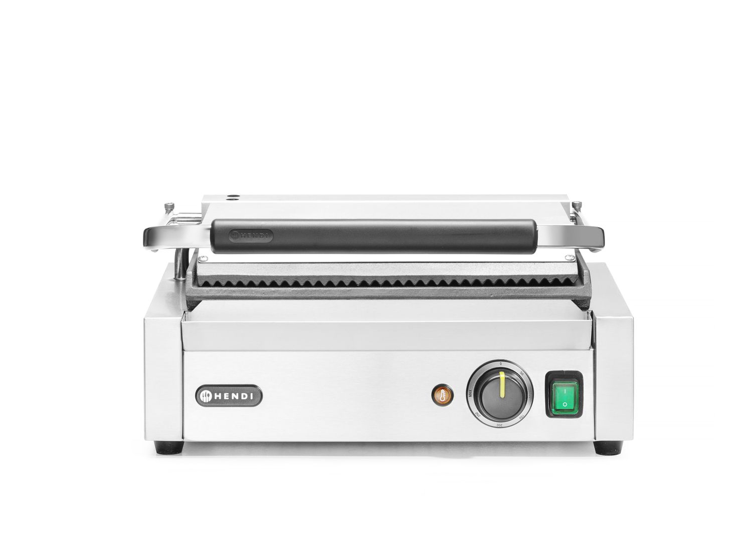 Kontaktný gril Panini, HENDI, drážkovaný vrch a hladké dno, 230V/2200W, 430x375x(H)216mm