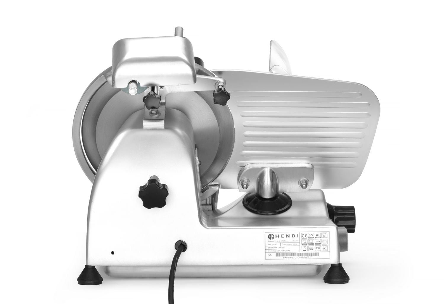 Krájač 220, HENDI, Profi Line, 230V/280W, 506x435x(H)347mm