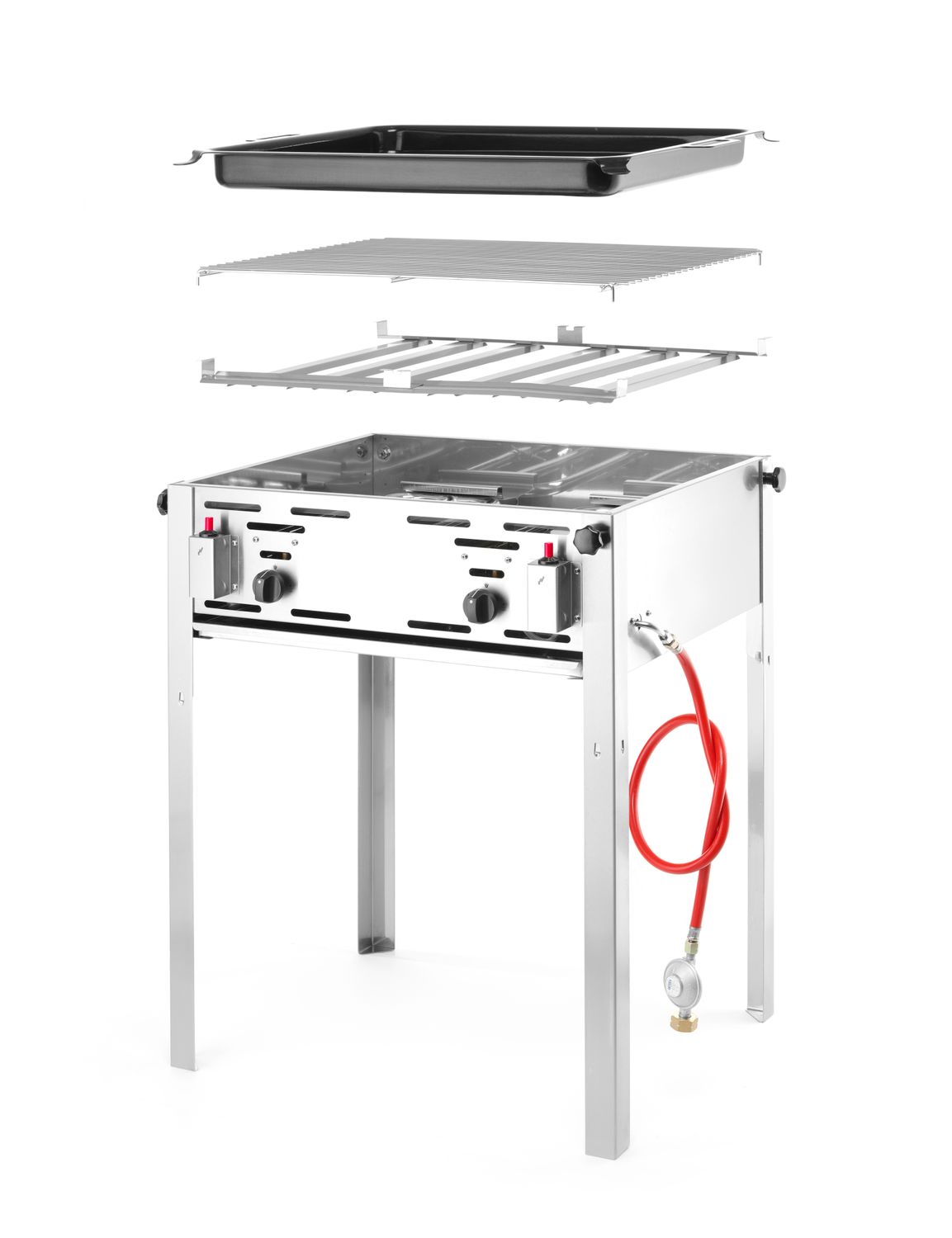 Plynový gril Grill-Master Maxi, HENDI, 11,6kW, 650x540x(H)840mm