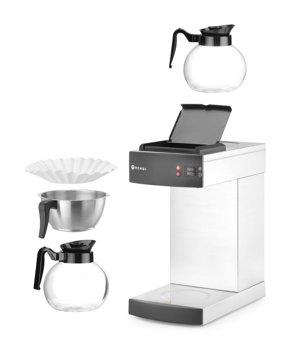 Kávovar na filtrovanú kávu, HENDI, Kitchen Line, 1,8L, 230V/1480W, 220x383x(H)465mm