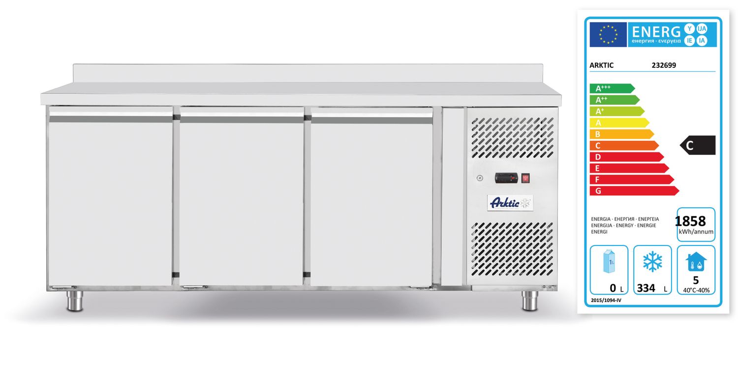 Mraziaci pult, 3x dvere, 420L, Arktic, Profi Line, GN 1/1, 420L, 230V/600W, 1796x700x(H)879mm