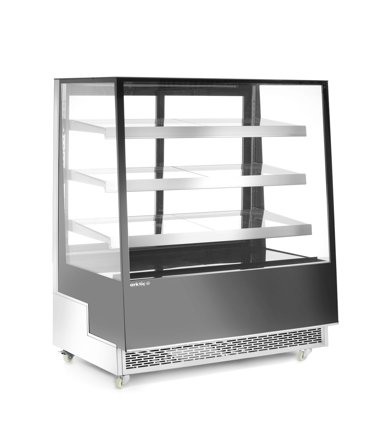3-policová chladiaca vitrína, Arktic, 650L, Čierna, 230V/490W, 1200x833x(H)1460mm