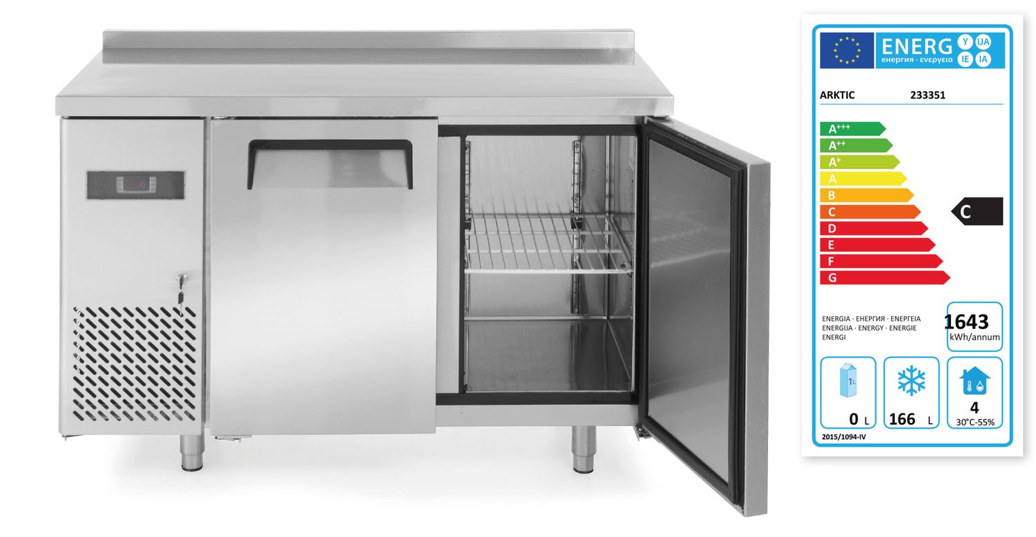 2-dverový mraziaci stôl Kitchen Line s bočným agregátom, séria 600, Arktic, Kitchen Line, 166L, 230V/550W, 1200x600x(H)886mm