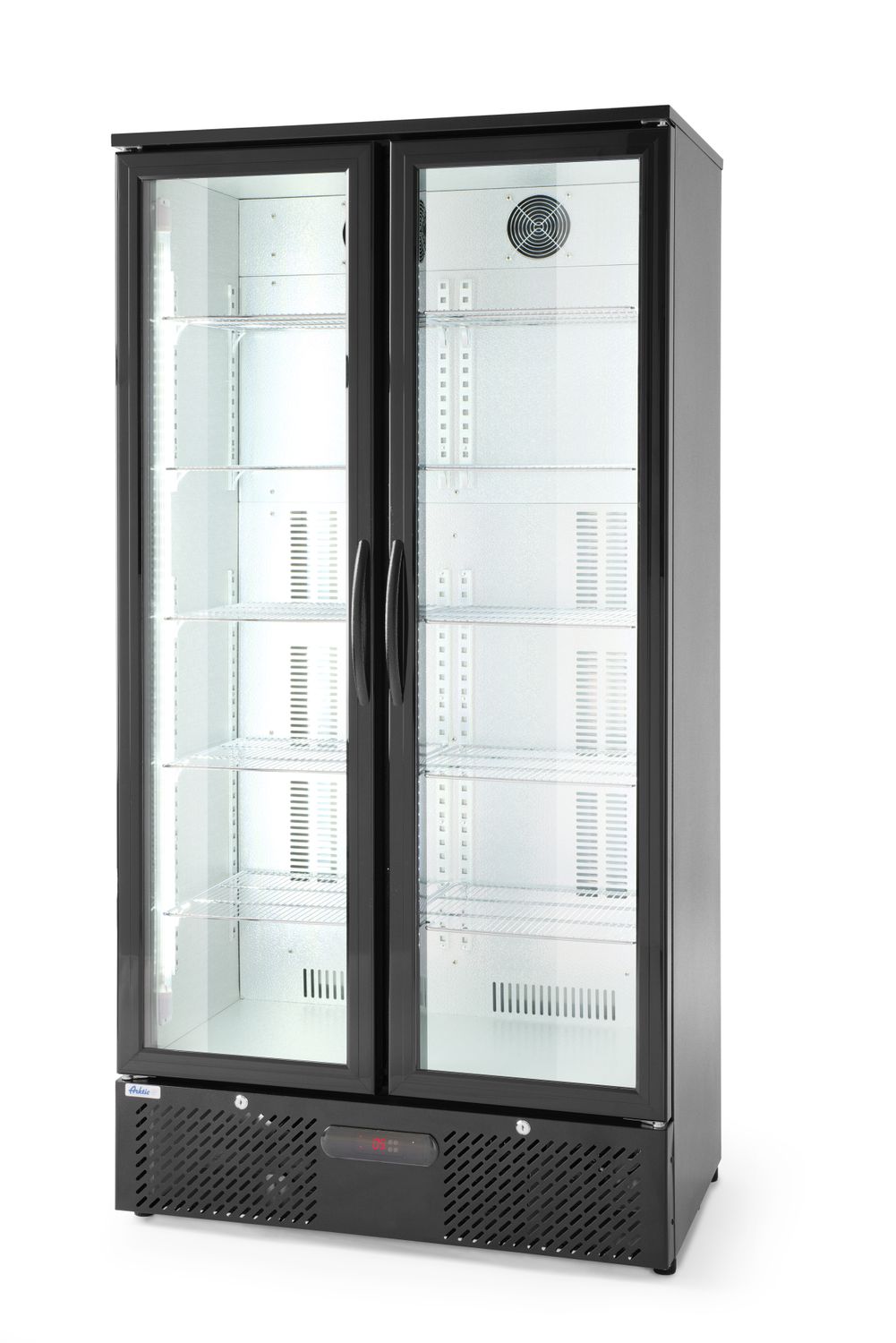 Barová chladnička dvojdverová, Arktic, 384L, Čierna, 220-240V/365W, 900x530x(H)1820mm