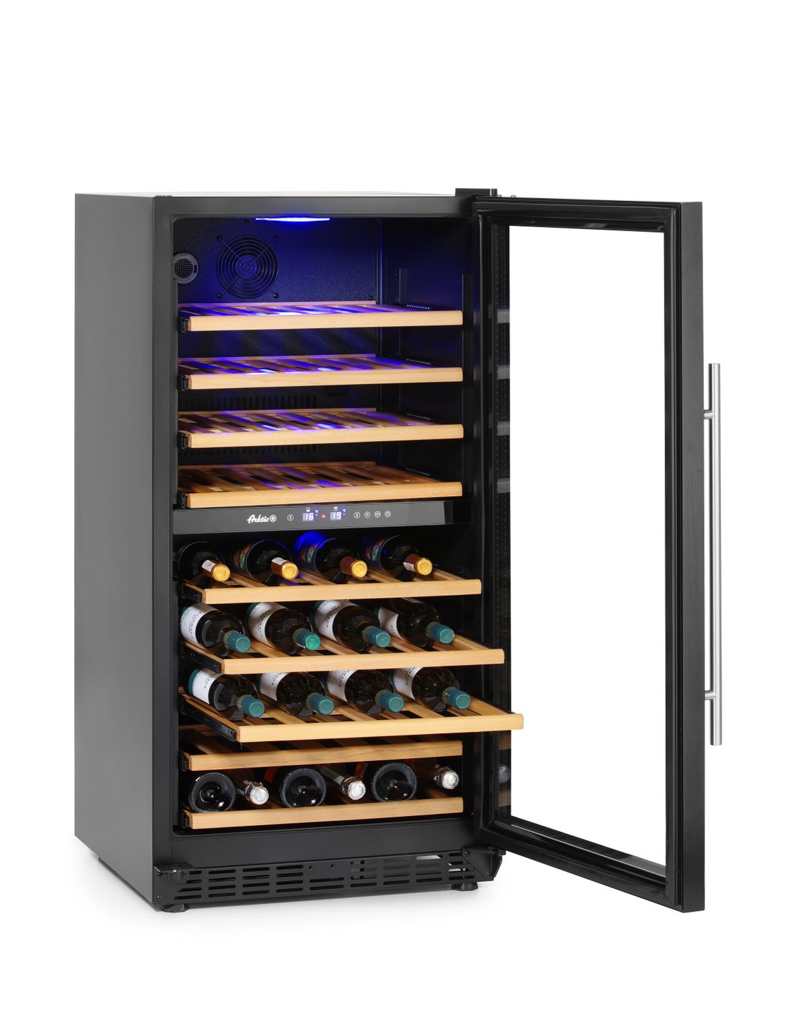 Dvojzónové chladničky na víno, 72 fliaš, Arktic, 232L, 220-240V/110W, 595x675x(H)1215mm
