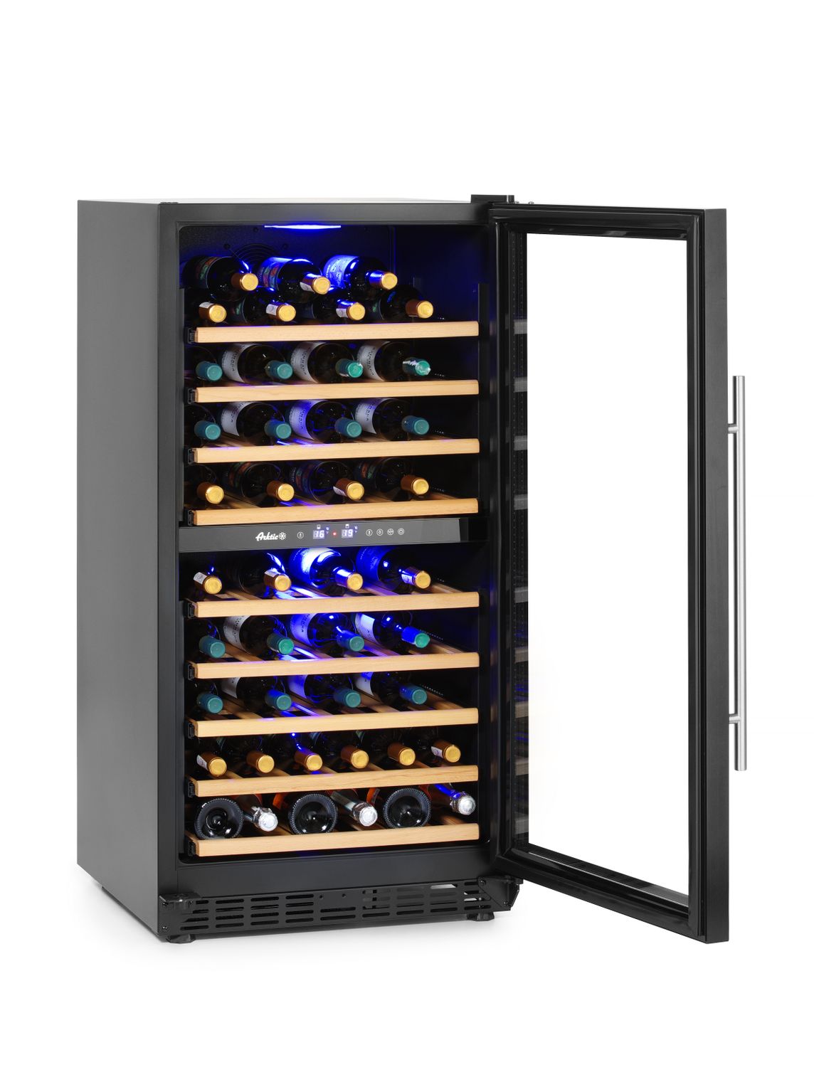 Dvojzónové chladničky na víno, 72 fliaš, Arktic, 232L, 220-240V/110W, 595x675x(H)1215mm