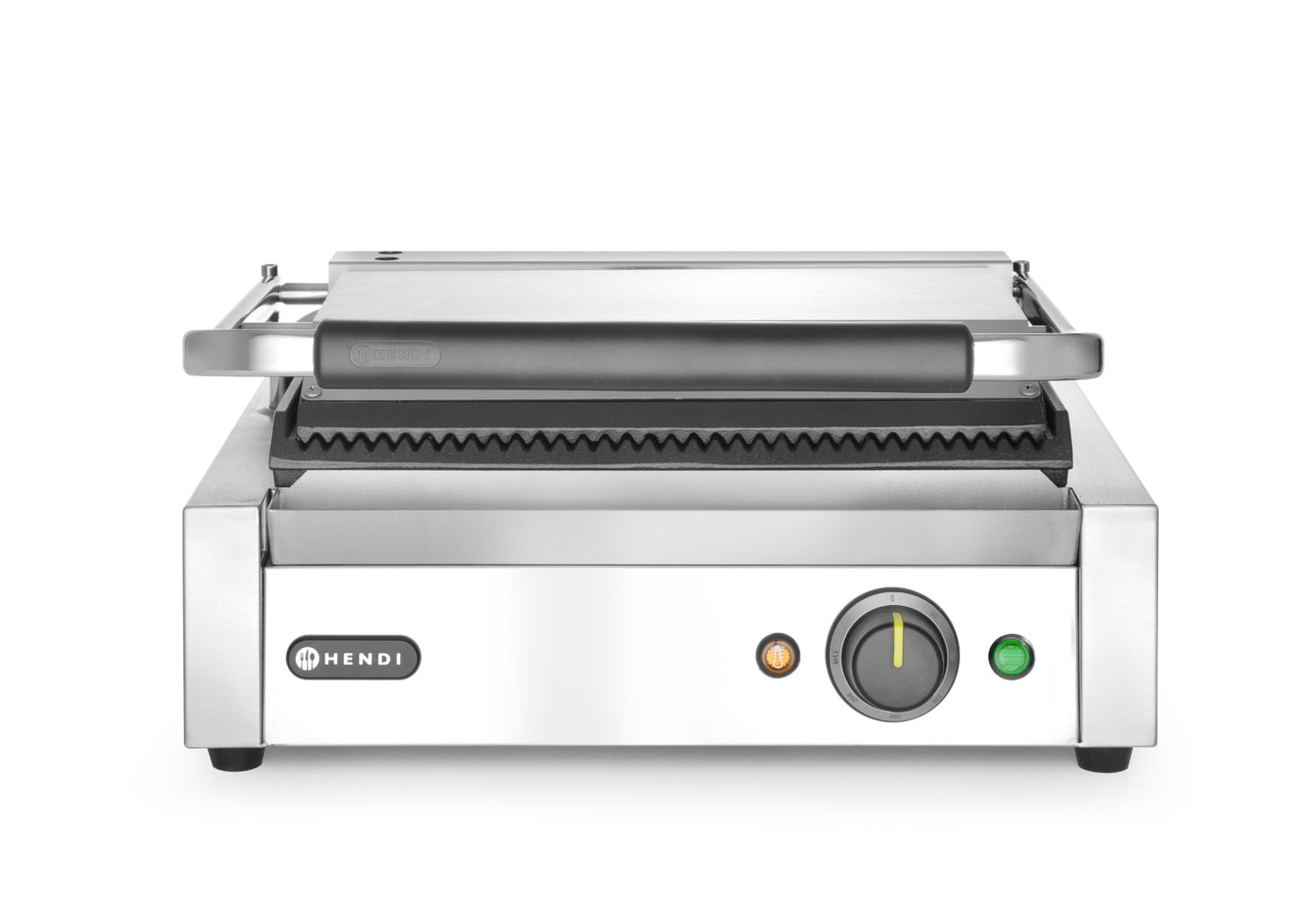 Kontaktný grill Panini, HENDI, drážkovaný vrch a spodok, 230V/2200W, 430x375x(H)216mm