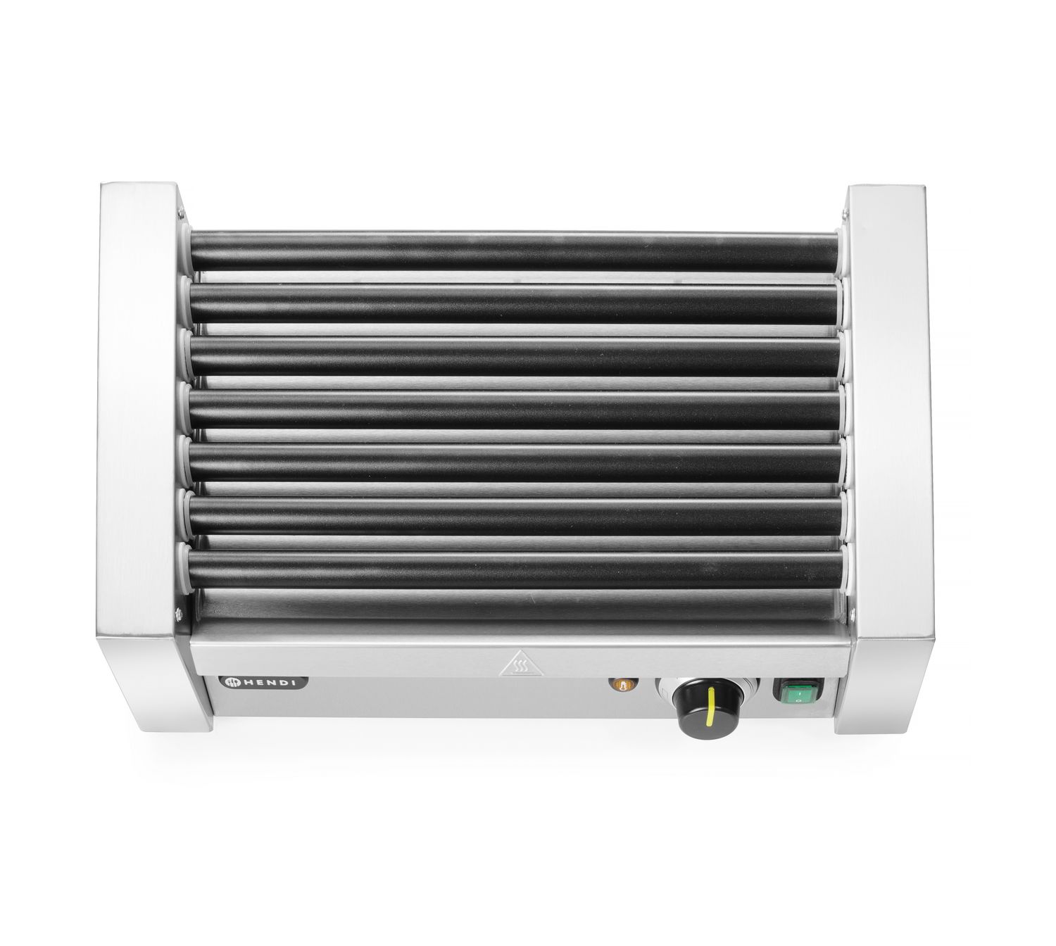 Valčekový ohrievač párkov jednozónový, HENDI, 7 valčekov, 230V/740W, 525x365x(H)176mm
