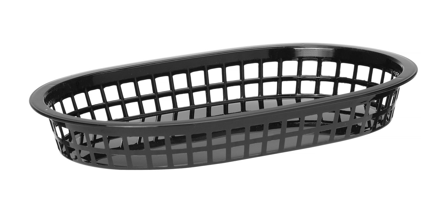Košík na pečivo oválny, HENDI, Čierna, 6 ks, 272x175x(H)38mm