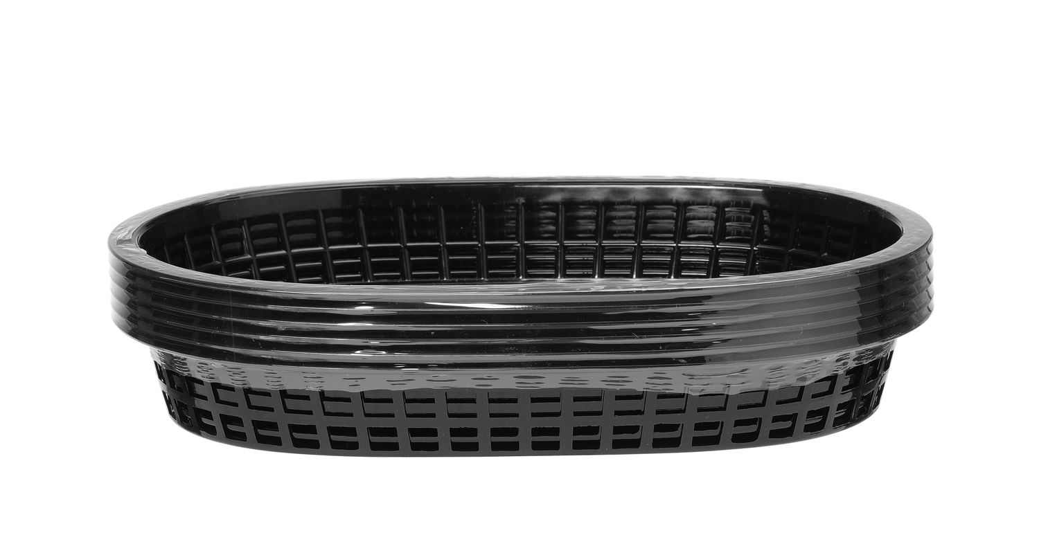 Košík na pečivo oválny, HENDI, Čierna, 6 ks, 272x175x(H)38mm