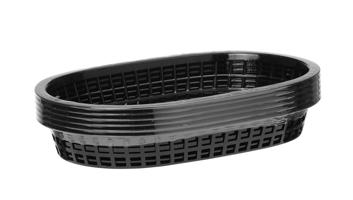 Košík na pečivo oválny, HENDI, Čierna, 6 ks, 272x175x(H)38mm
