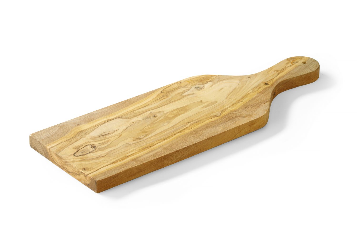 Servírovacia doštička z olivového dreva, s držadlom, HENDI, 400x140x(H)18mm