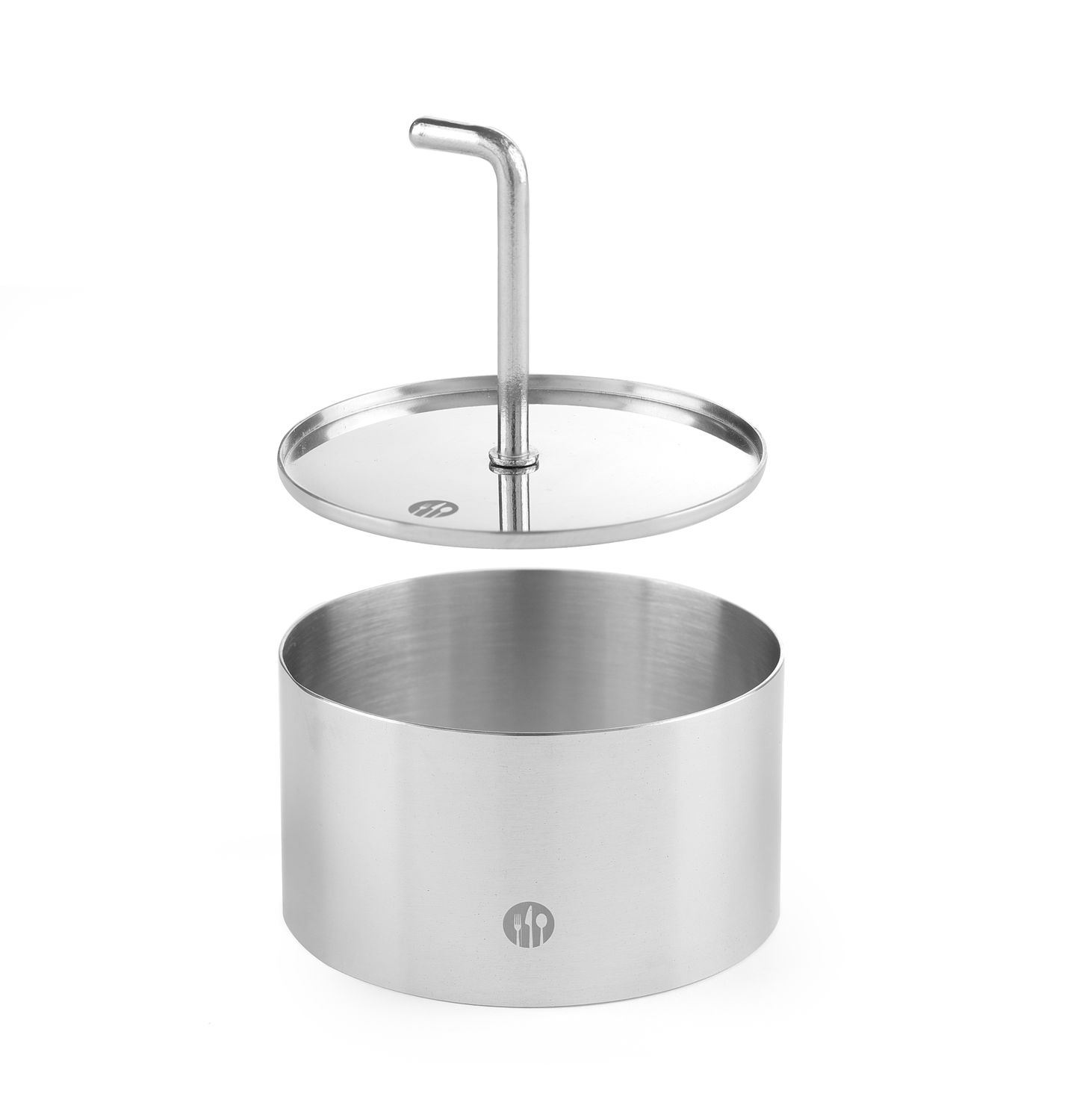 Forma na jedlo v tvare prsteňa a zatláčač, HENDI, ⌀80x(H)45mm