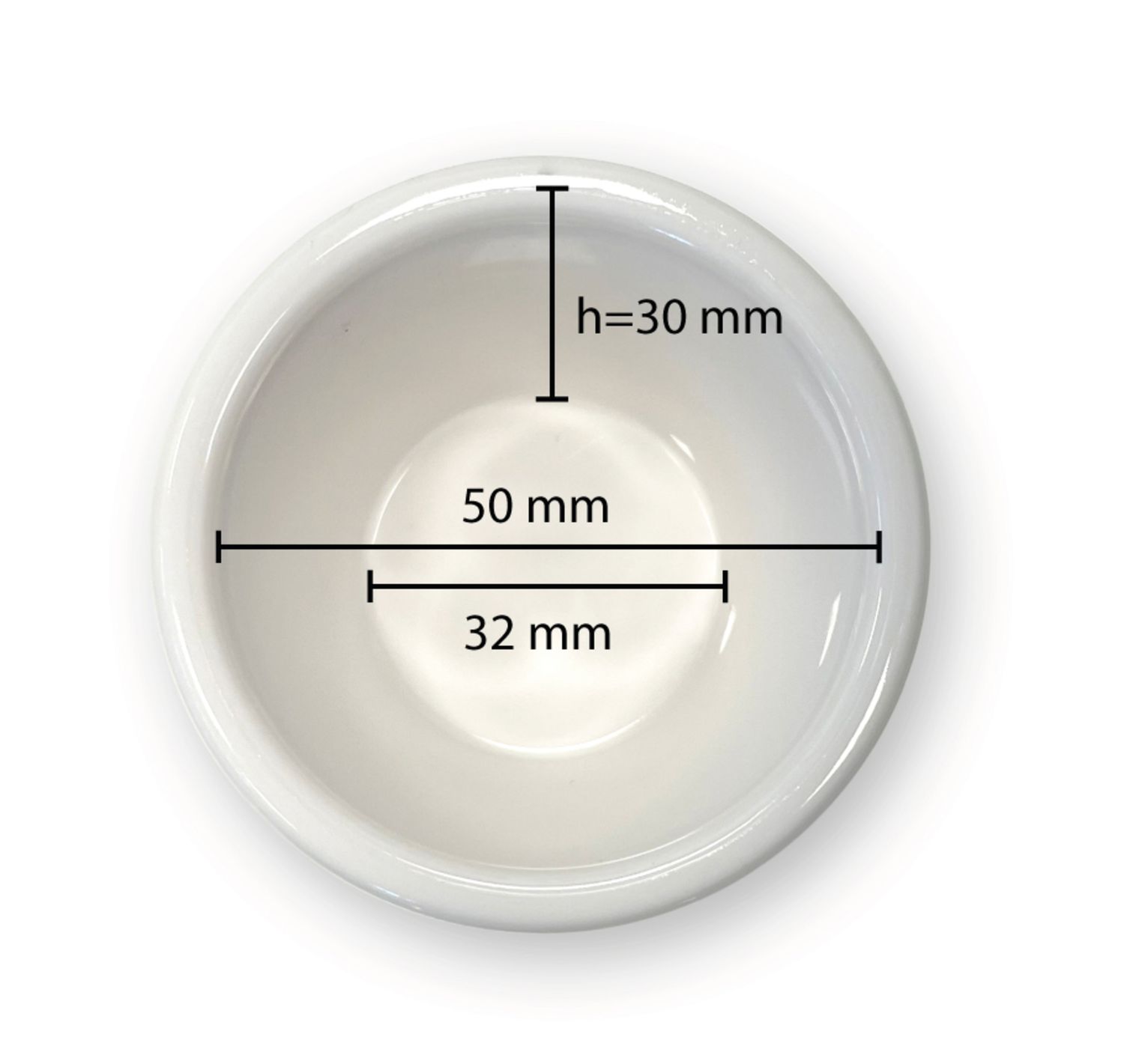 Ramekinova miska - 12 kusov, HENDI, 0,045L, Slonovinová, 12 ks, ⌀60x(H)35mm