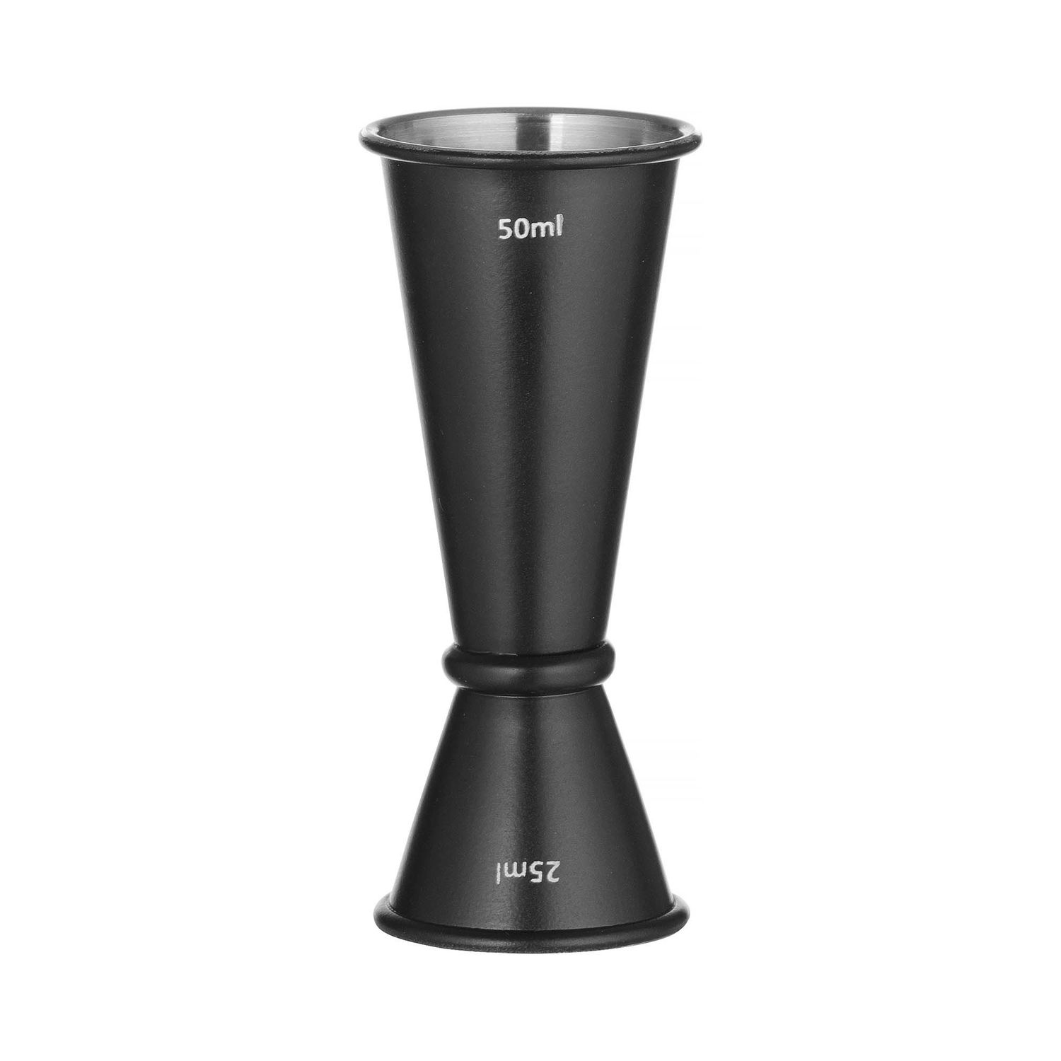 Barmanská mierka - jigger 25/50 ml, BarUp, Čierna, ⌀44x(H)110mm