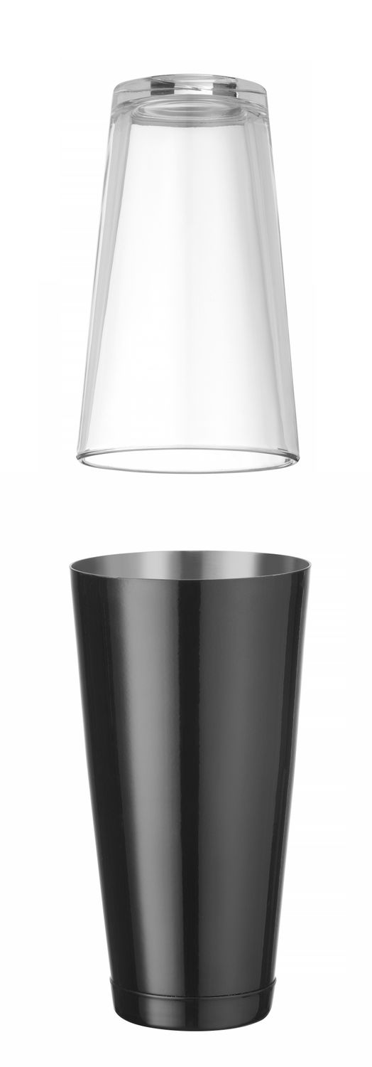 Bostonský šejker, BarUp, 0,8L, Čierna, ⌀x(H)mm