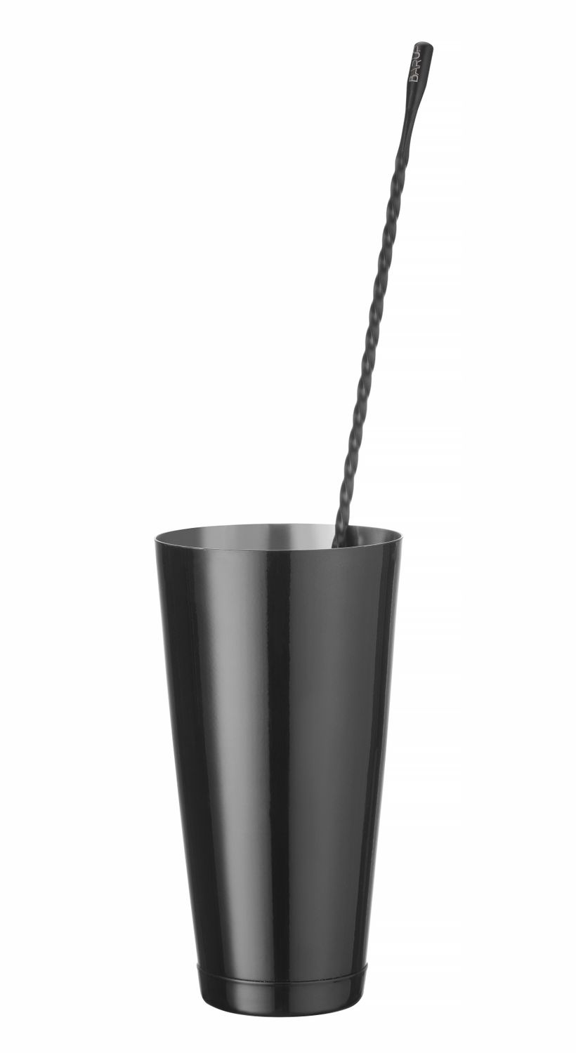 Bostonský šejker, BarUp, 0,8L, Čierna, ⌀x(H)mm