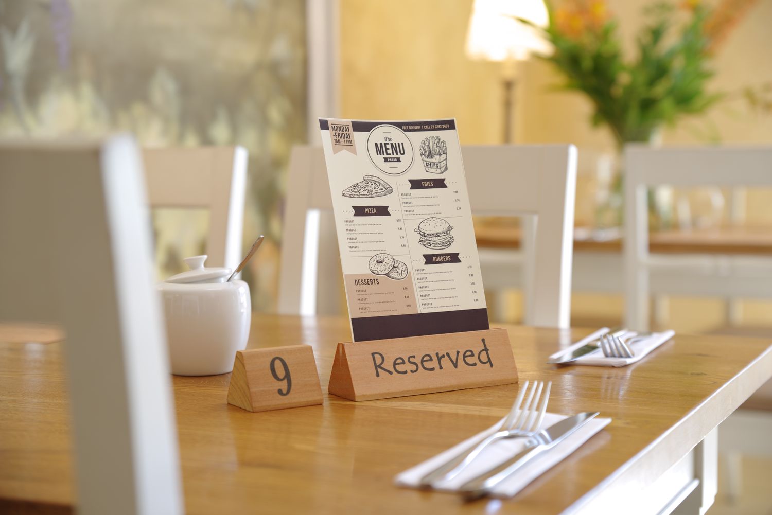 Informačná tabuľka Rezervácia“, HENDI, Reserved, 152x44x(H)44mm