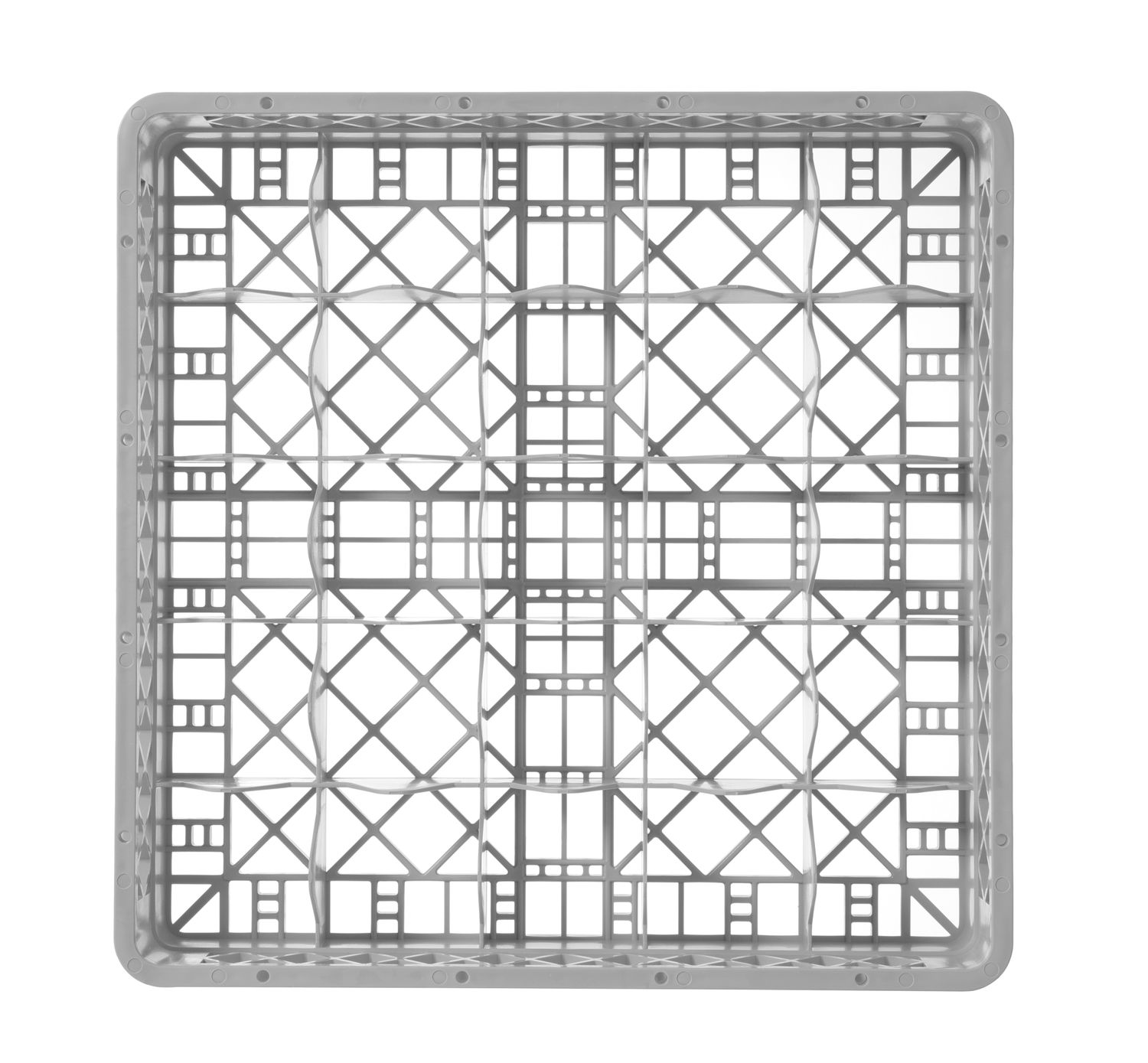 Kôš na sklo 500 x 500 mm, HENDI, 25 priehradiek, 500x500x(H)104mm