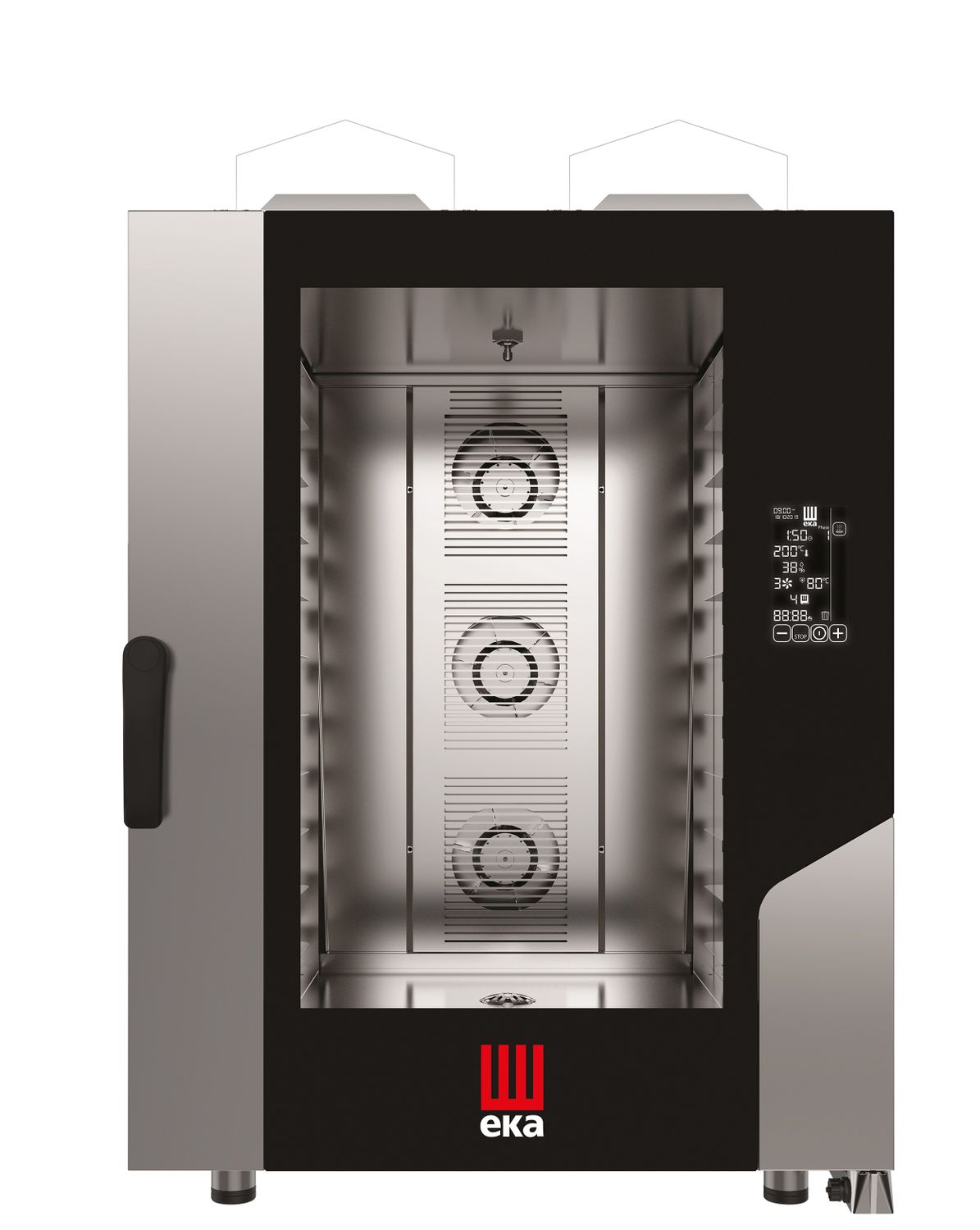 Konvektomat Millennial Black Mask Bakery, 10× 600×400 mm – elektronické ovládanie, plynová, Tecnoeka, 230 V/700 W, 18kW, 850 × 1035 × 1231 mm | MKF1064GBM